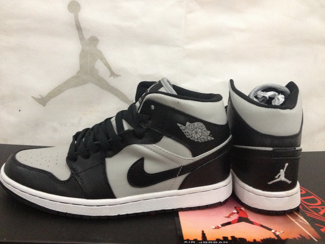 Air Jordan 1 Men Shoes Black/Gray Online